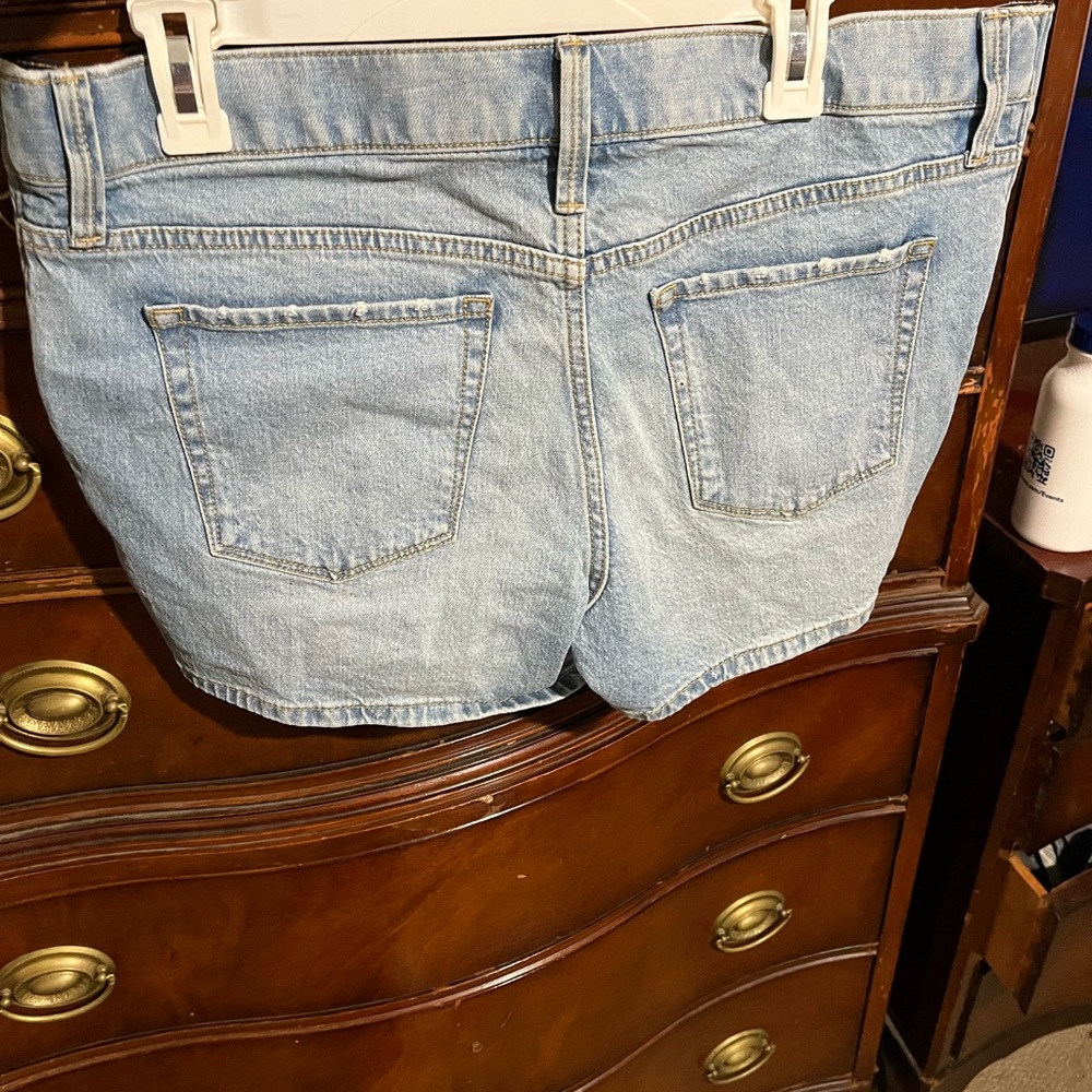 Maternity jean shorts